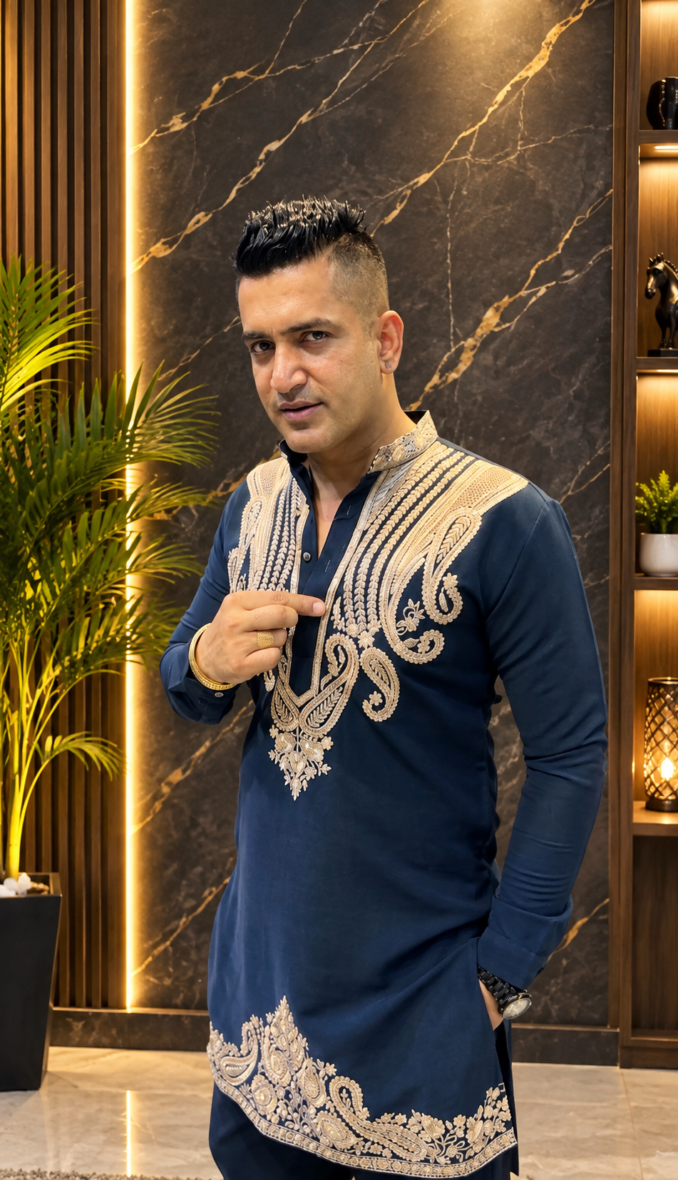 Royal Elegance – Premium Embroidered Kurta 👑