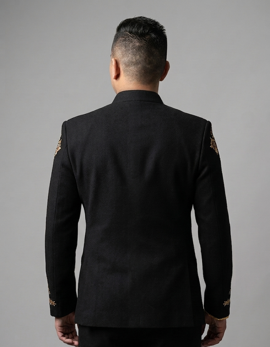 Black Jodhpuri set